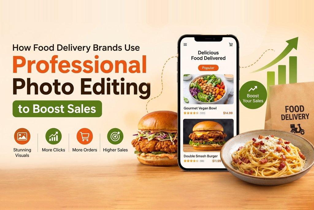 How Food Delivery Brands Use Professional Photo Editing to Boost Sales  - Cover Image